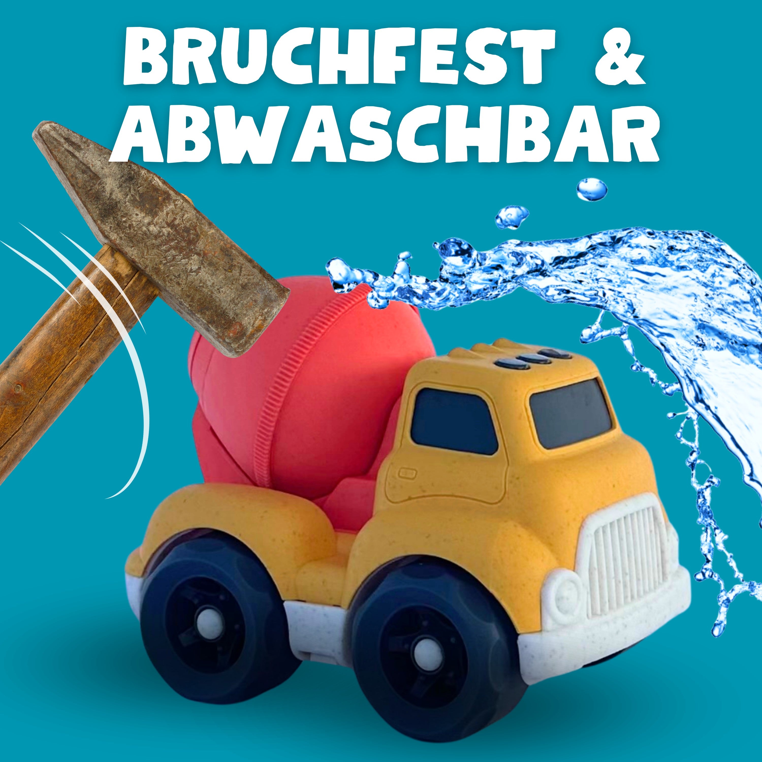 BIOPLAY® XL Trucks – Bruchfest und abwaschbar für langlebigen und hygienischen Spielspaß