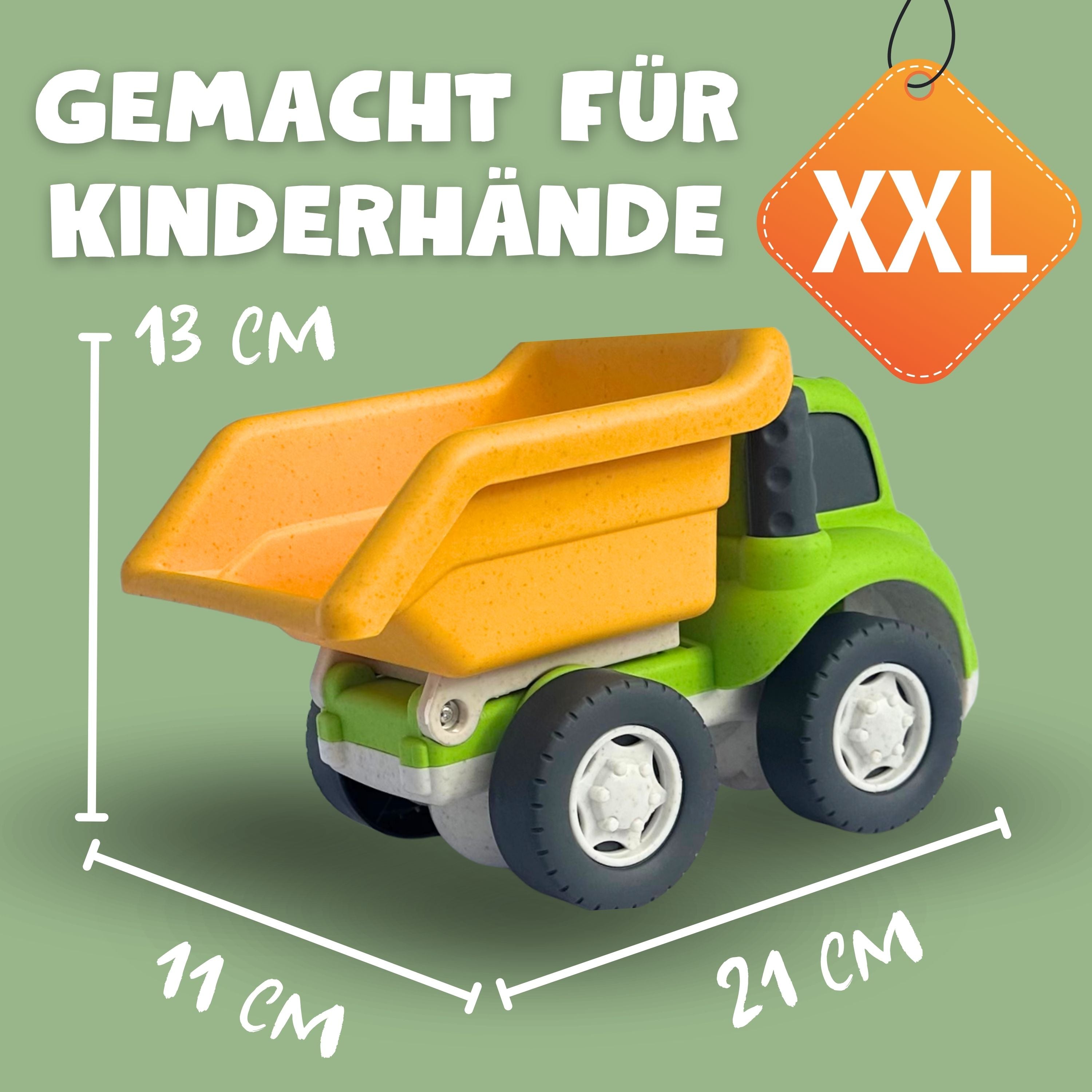 Gemacht für Kinderhände – BIOPLAY® XXL-Kipplaster mit kinderfreundlichen Maßen und nachhaltigem Design