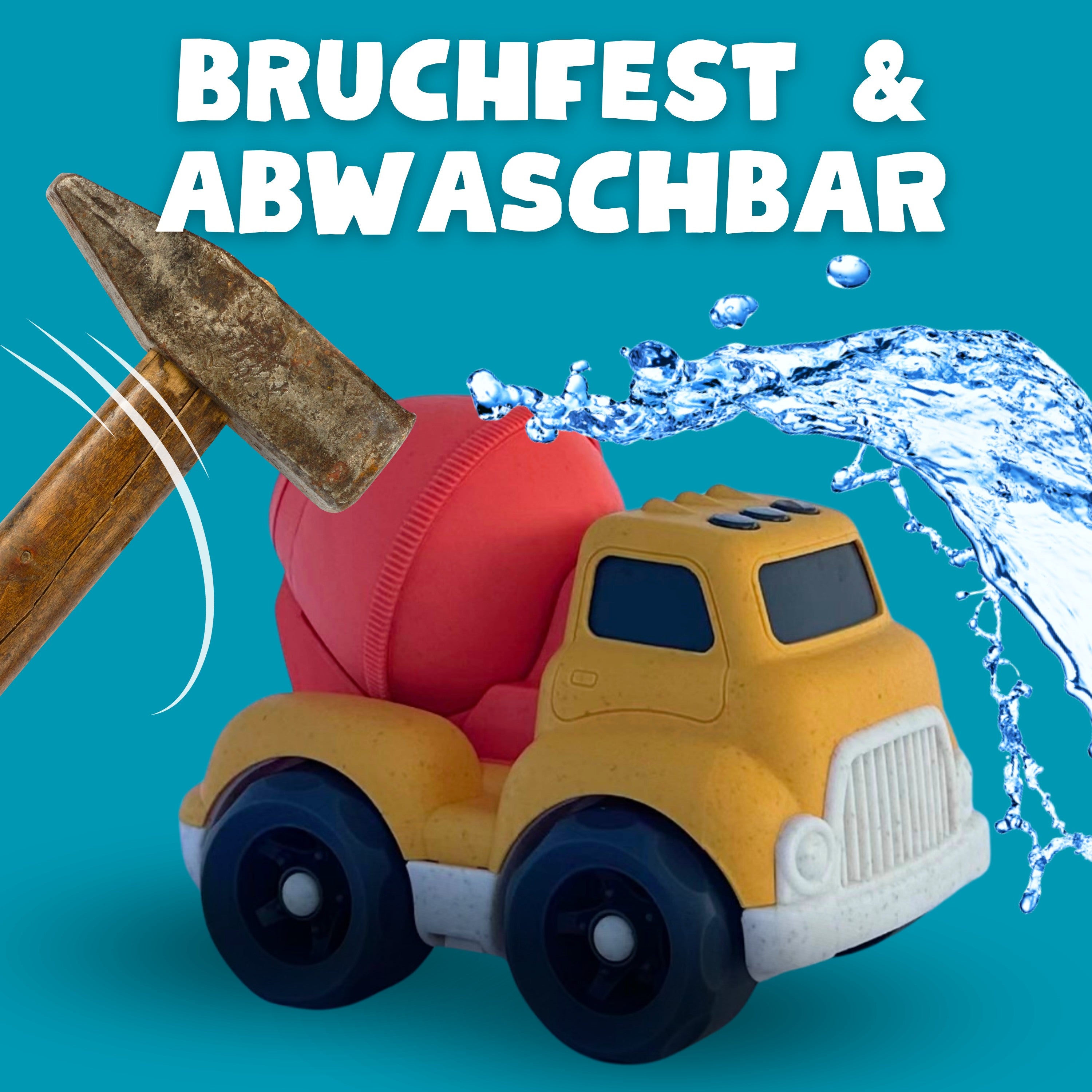 BIOPLAY® 2er-Set Trucks – Bruchfest, abwaschbar und sicher für Kinder