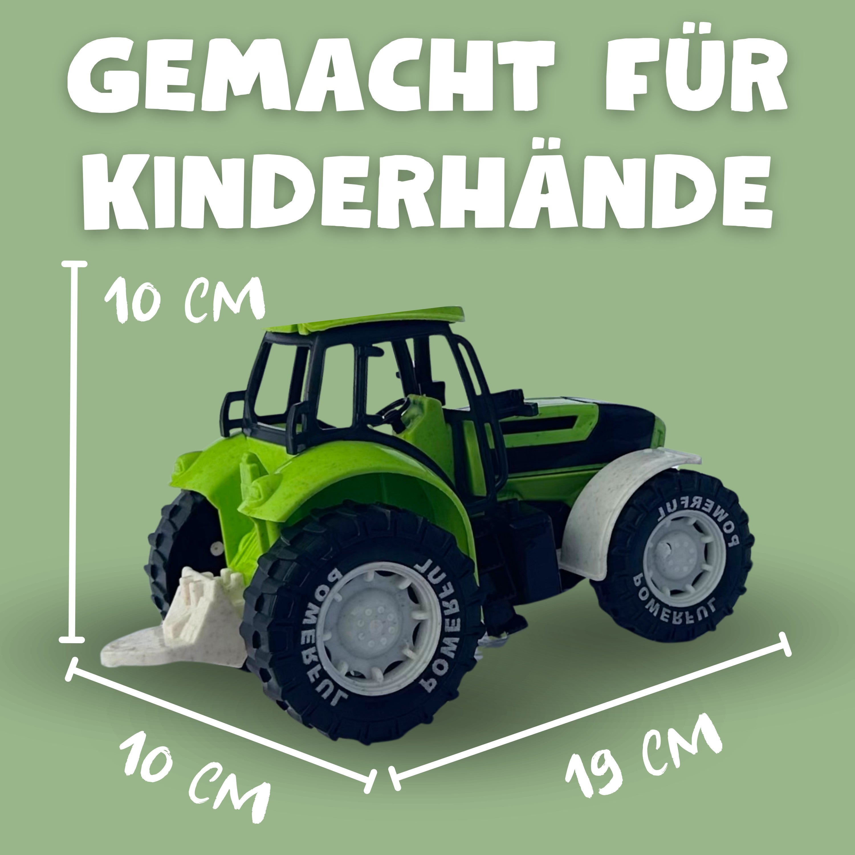 Nachhaltige Fahrzeuge aus Biokunststoff, speziell gemacht für kleine Kinderhände – ideal zum Greifen und Spielen.