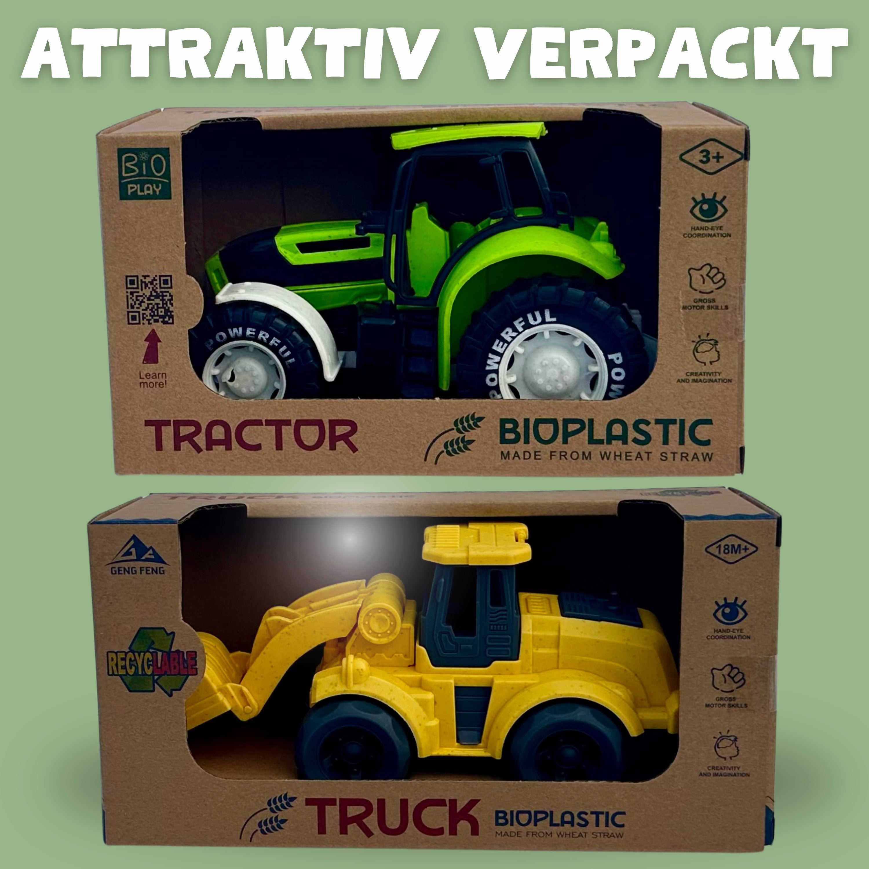 BIOPLAY® Überraschungsbox: Attraktiv verpackt und bereit, Kinderherzen höher schlagen zu lassen.